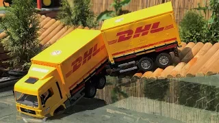 Bruder Toys Best of BRIDGE FALLS | Toys crash | Truck and tractor accident