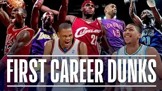 NBA Stars' First Career Dunk (Michael Jordan, Kobe Bryant, Vince Carter, LeBron James)