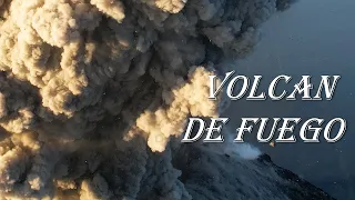 Close-Up Drone Footage of  Huge Volcan de Fuego Eruption