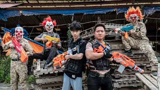 LTT Nerf Mod : SEAL MARINES Team Nerf Guns Battle Evil Worin Big Boss Dark Trade In Hell Park