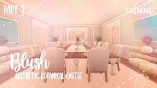 ROBLOX | Bloxburg: Blush Aesthetic Spring Castle/Mansion Part 2 | Speedbuild | $835k | cxlixia