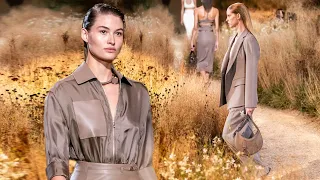 In the lap of nature Hermes spring-summer 2024 #632 soft leather trench coats, safari shirts, suits