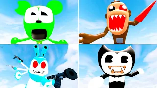 ALL JUMPSCARES! NEW 3D SANIC CLONES MEMES in Garry's Mod! (bendy, pizza tower, angry birds)