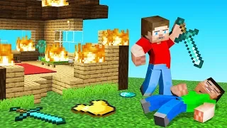 He DESTROYED His OWN MINECRAFT House (He Died)