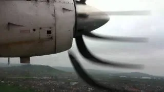 manx2.com Dornier 228-100 take off Gloucestershire airport runway 27 to the isle of man