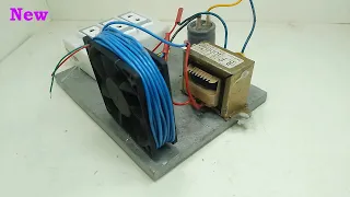 How to make self running energy generator with old cooling fan copper wire 12rpm capacitor light wit