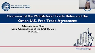 FTA Webinar Series:  Workshop 1- Introductory to the U.S.- Oman FTA