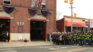 Death of FDNY Firefighter Timothy Klein: Firehouse Bunting Ceremony