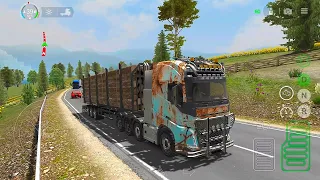 Universal Truck Simulator (UTS) | Transporting Logs Android Gameplay #2