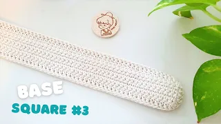 DIY Crochet Bag Base | Square 3 | How to Crochet Base of the Bag | ViVi Berry Crochet