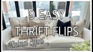 9 Easy Thrift Flips || Minimal Effort || DIY || Thrift Store Flips || Cottage Farmhouse Ideas ||