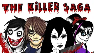 THE KILLER SAGA (JEFF, HOMICIDAL LIU, JANE & NINA THE KILLER) | TOP Draw My Life Creepypasta