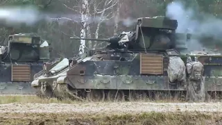 US Army Bradley Fighting Vehicle in Action