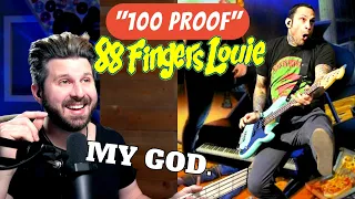One GIANT Bass Solo?! Bass Teacher REACTS to 88 Fingers Louie - "100 PROOF"