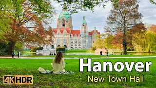 Hannover, Germany 🇩🇪 | 4K 60fps HDR | A Sunny Spring Day Walking Tour in New Town Hall 2023