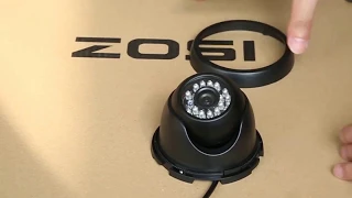 ZOSI Security Camera - How to install a dome camera and adjust viewing angle