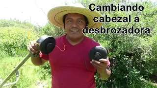 Cambiando cabezal a desbrozadora