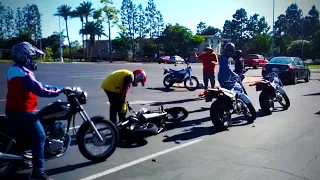 6 times riders crashed during the Motorcycle Skills Test