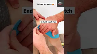Try this for knee support!! MCL sprain kinesiology taping 🤯 #pain #knee #kinesiology