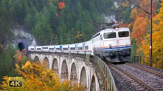 Railway mountain pass Bradina and Tarčin viaducts -- Bosnia and Herzegovina -- Sarajevo - Ploče [4K]