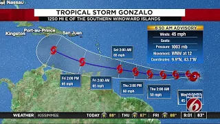 Tropical Storm Gonzalo forms in Atlantic