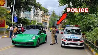 POLICE admires PORSCHE 911 Carrera | Porsche Compilation INDIA