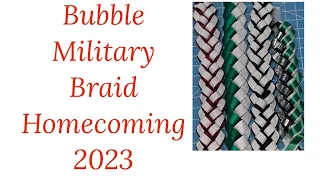 Bubble Military Braid #homecomingmums #homecoming2023 #mumbraids