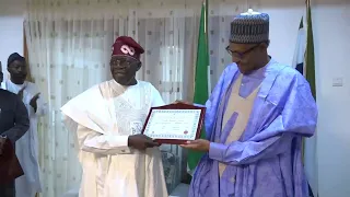 President-elect visits Buhari, presents Certificate of Return