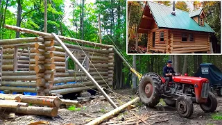 Father & Son Build their Dream Log Cabin in the Canadian Wilderness [FULL VIDEO]