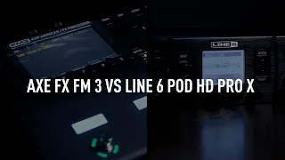 Axe FX FM 3 vs line 6 POD HD PRO X #axefx #fm3 #fractalaudio #ibanez #line6 #line6pod #metal #test