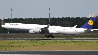 [TOO BIG FOR AIRPORT] Lufthansa Airbus A340-600 | Taxi + Takeoff at Berlin-Tegel TXL