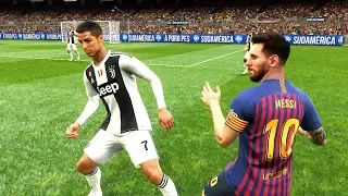 PES 2019 Realistic | Barcelona vs Juventus - Messi vs Ronaldo | Fujimarupes