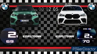 2024 BMW X5 M COMPETITION 625PS VS BMW X6M COMPETITION 625PS ACCELERATION 0-250KM/H