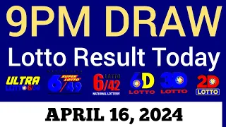 Lotto Result Today 9pm Draw April 16, 2024 Swertres Ez2 PCSO Live Result