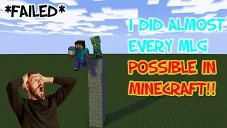 I Tried To Do Almost Every MLG Possible In Minecraft!!!