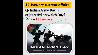 15 January 2023 Current Affairs Questions | Daily Current Affairs | Current Affairs 2023 | #shorts