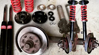 How to make the CHEAPEST coilovers EVER. 50$ Ae86 / TA22 celica shortstroke coilover convertion DIY