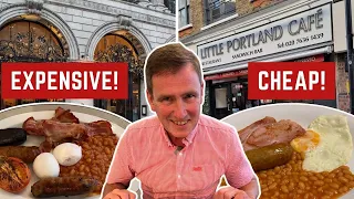 Reviewing an EXPENSIVE vs CHEAP BREAKFAST in CENTRAL LONDON!