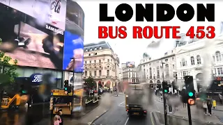 Explore Central London with me on a rainy day. (Bus route 453 from Baker Street to Westminster)