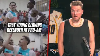 Pat McAfee Reacts: Trae Young CLOWNS Defender In Viral Video