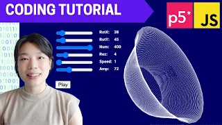 p5.js Coding Tutorial | Breathing Jellyfish 🐙 w Sliders and Buttons