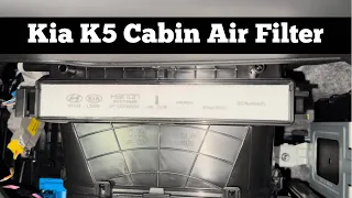 How To Change A 2021 - 2022 Kia K5 Cabin Air Filter - Remove Replace A/C AC Filter Location