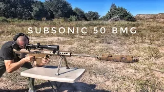 Suppressed Barrett M107A1 with SUBSONIC 50 BMG