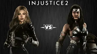 Injustice 2 - Чёрная Канарейка против Чудо-Женщины - Intros & Clashes (rus)