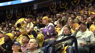 Ultimate Predator leads fans in "Let's Go Predators" chant