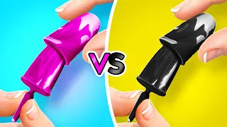 DÉFI NOURRITURE ROSE VS NOIR II Manger Des Aliments d'1 Seule Couleur Pendant 24 H Par 123 GO Like!