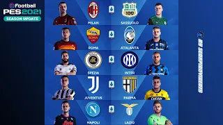 PES 2021 • Serie A, Calci di Rigore • Mil vs Sas, Roma vs Ata, Spe vs Int, Juve vs Par,  Nap vs Laz