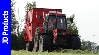 Case International 956XL/4230XL/Gras inkuilen/Grass silage/Pit work/Oprapen/Nunspeet/Kverneland