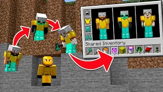 Minecraft Manhunt, but Hunters Share an Inventory