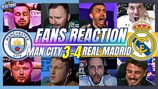 MAN CITY & REAL MADRID FANS REACTION TO MAN CITY (3)1-1(4) REAL MADRID | CHAMPIONS LEAGUE